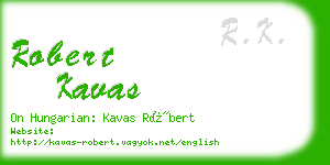 robert kavas business card